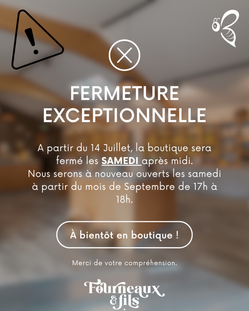 Fermeture les samedis